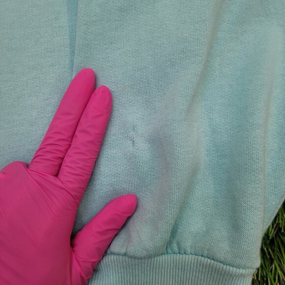 Vintage 80s Bunny Skiing Sweatshirt Womens XL 22x22 Boxy USA - Picture 5 of 15